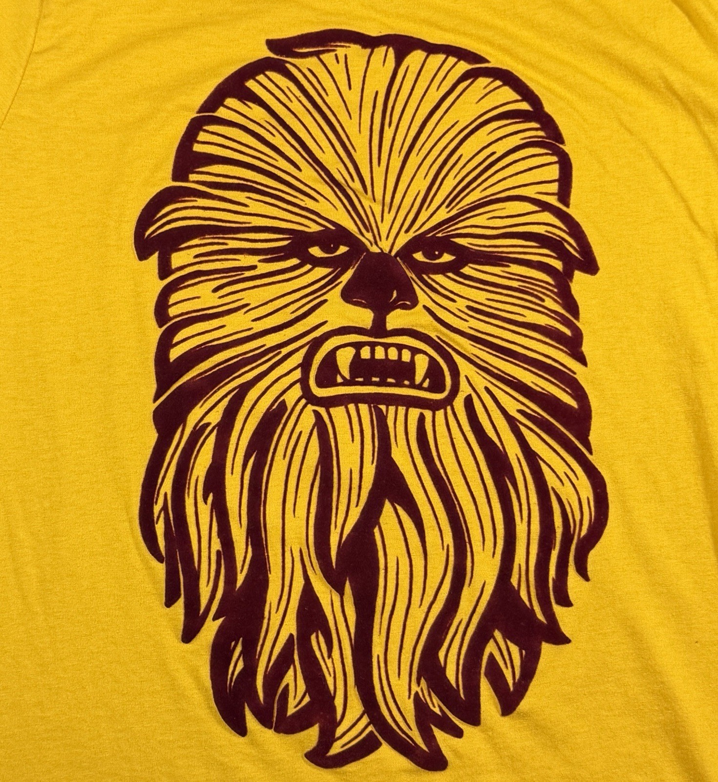 Star Wars Chewbacca T Shirt Mens S Graphic Ringer Tee Velvet Yellow FifthSun gallery