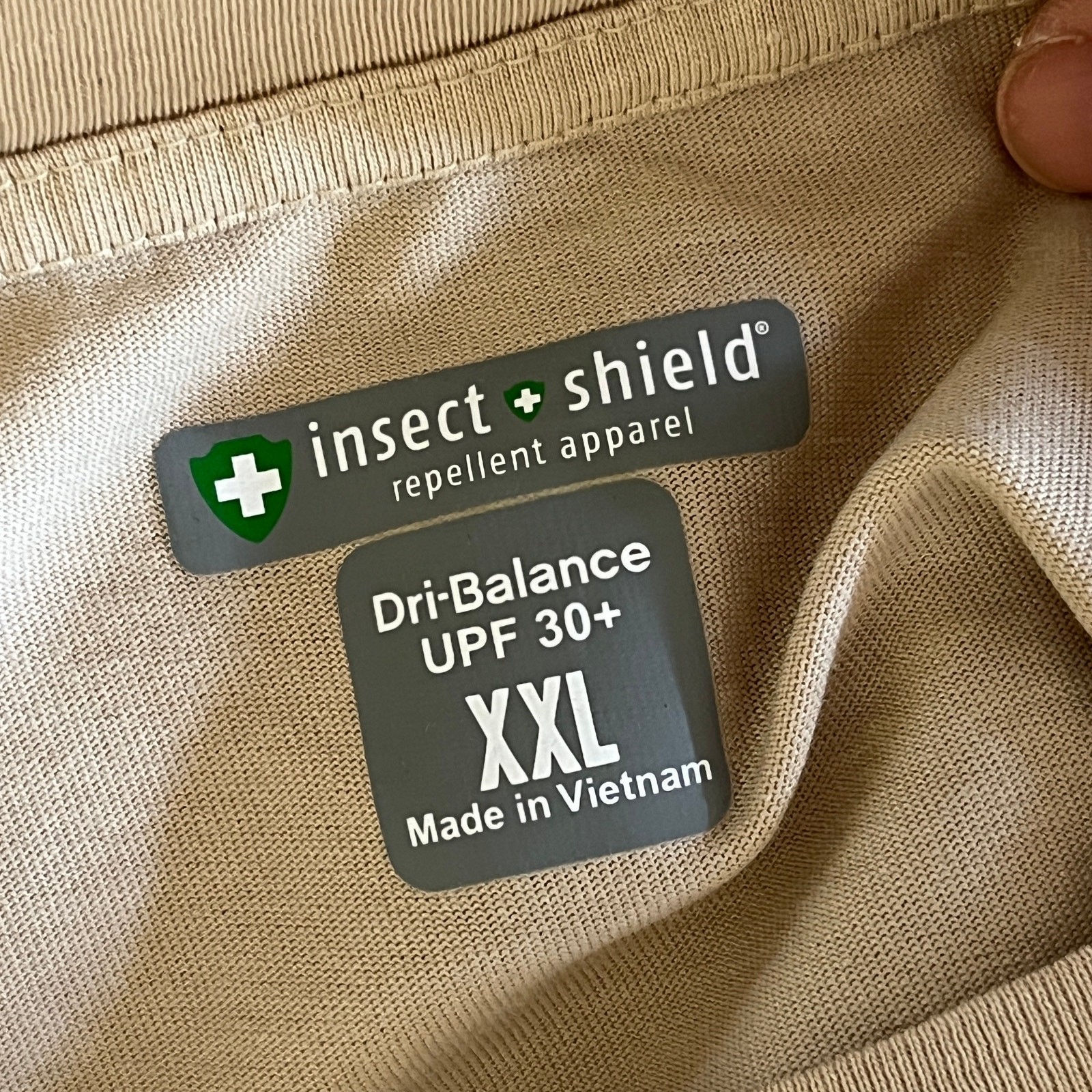 Insect Shield Men's UPF 30+ Dri-Balance Long Sleeve Pocket T-Shirt XXL Beige gallery