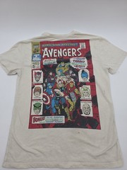Marvel T-shirt Men Medium Beige Graphic Print Logo. #44367