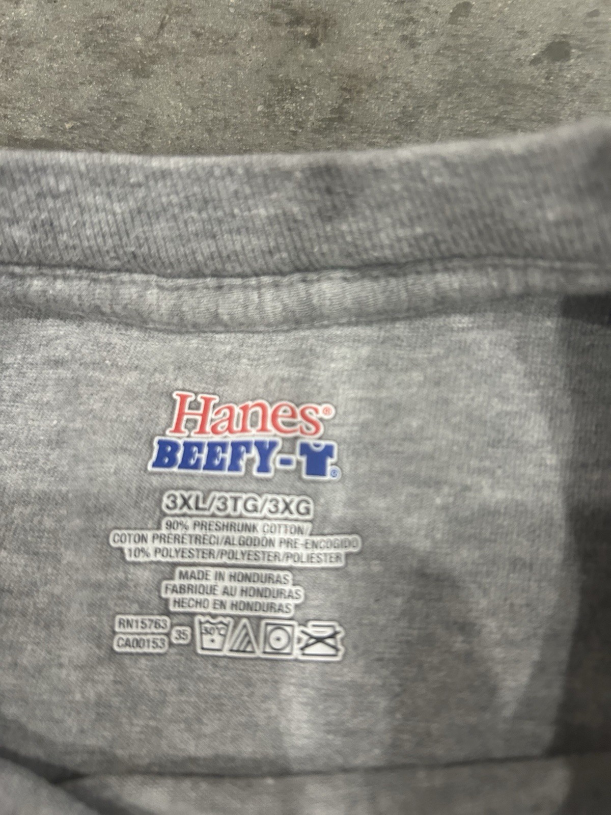 Hanes Beefy-T Men’s Gray Logo Graphic Crew Neck Short Sleeve T-Shirt Size 3XL gallery