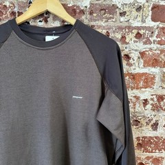 Patagonia Capilene Midweight Crew Base Layer Top Mens Large Brown L/S Shirt