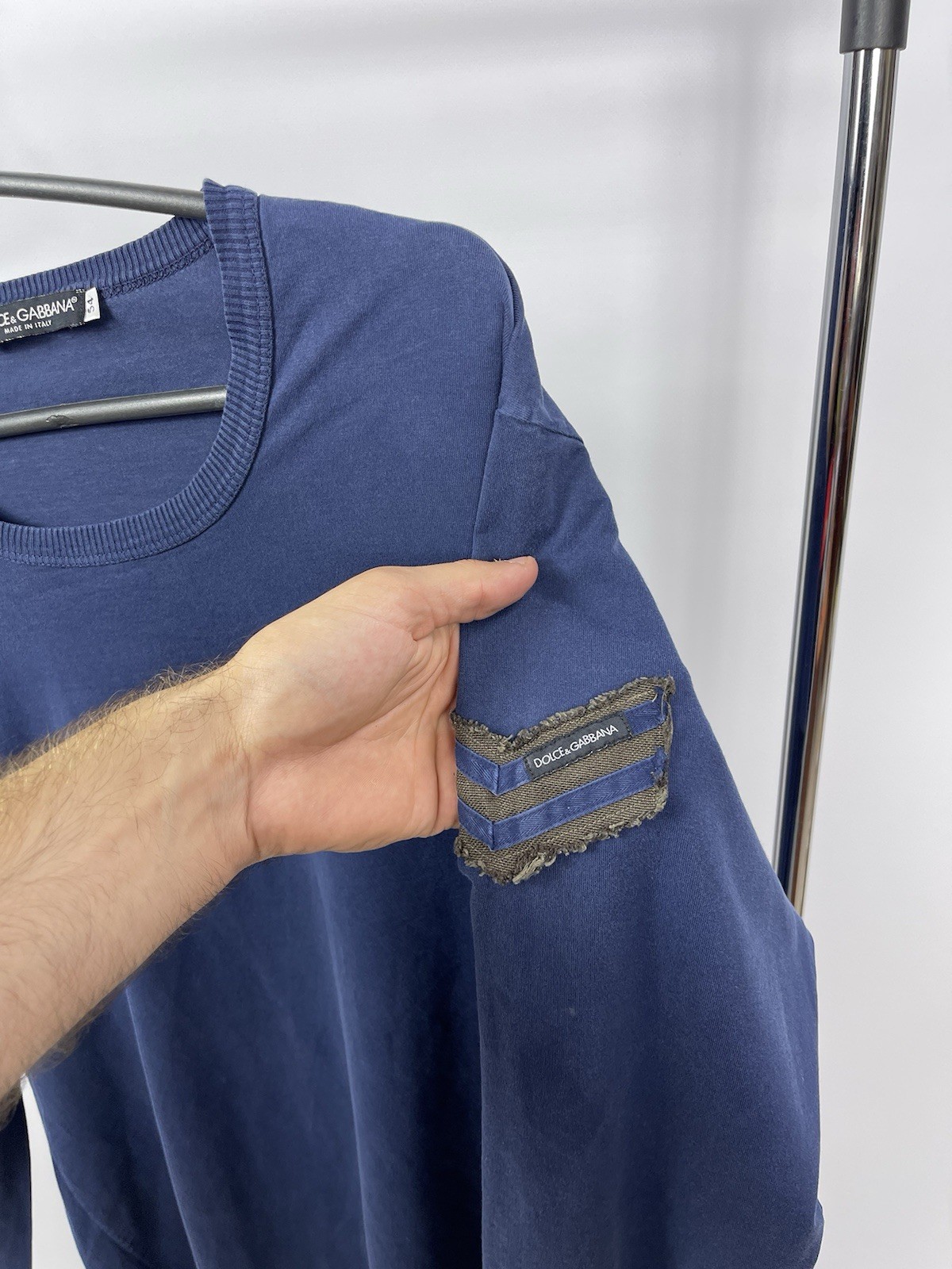 DOLCE & GABBANA Men's Long Sleeve Shirt Size 54 Logo Made in Italy gallery