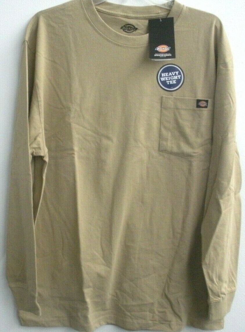 Dickies Long Sleeve Heavyweight Pocket Tee. Dickies Pocket T WL450, Desert Sand
