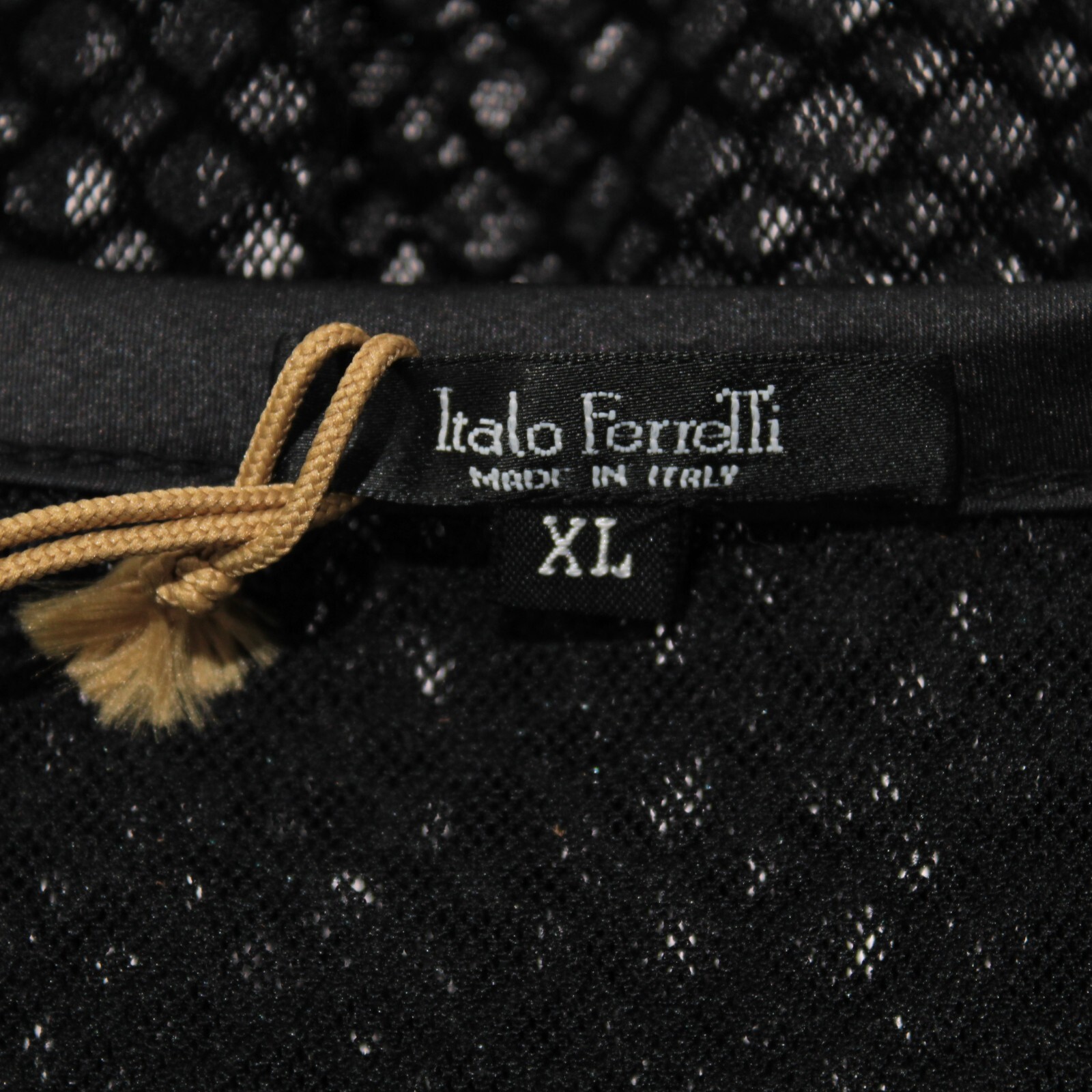 Italo Ferretti NWT Semi Sheer Velvet Mesh T-Shirt Size XL In Black gallery