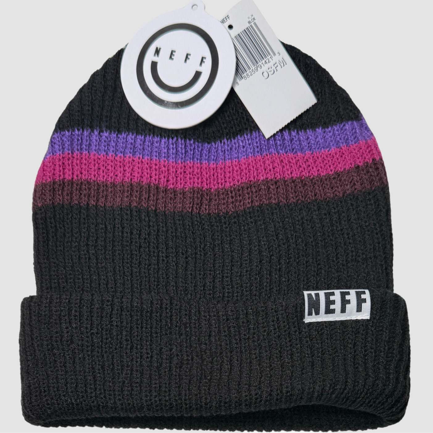 Neff Lawrence Takeover Beanie – NWT Adult One Size Black , Multi – #48528-D5
