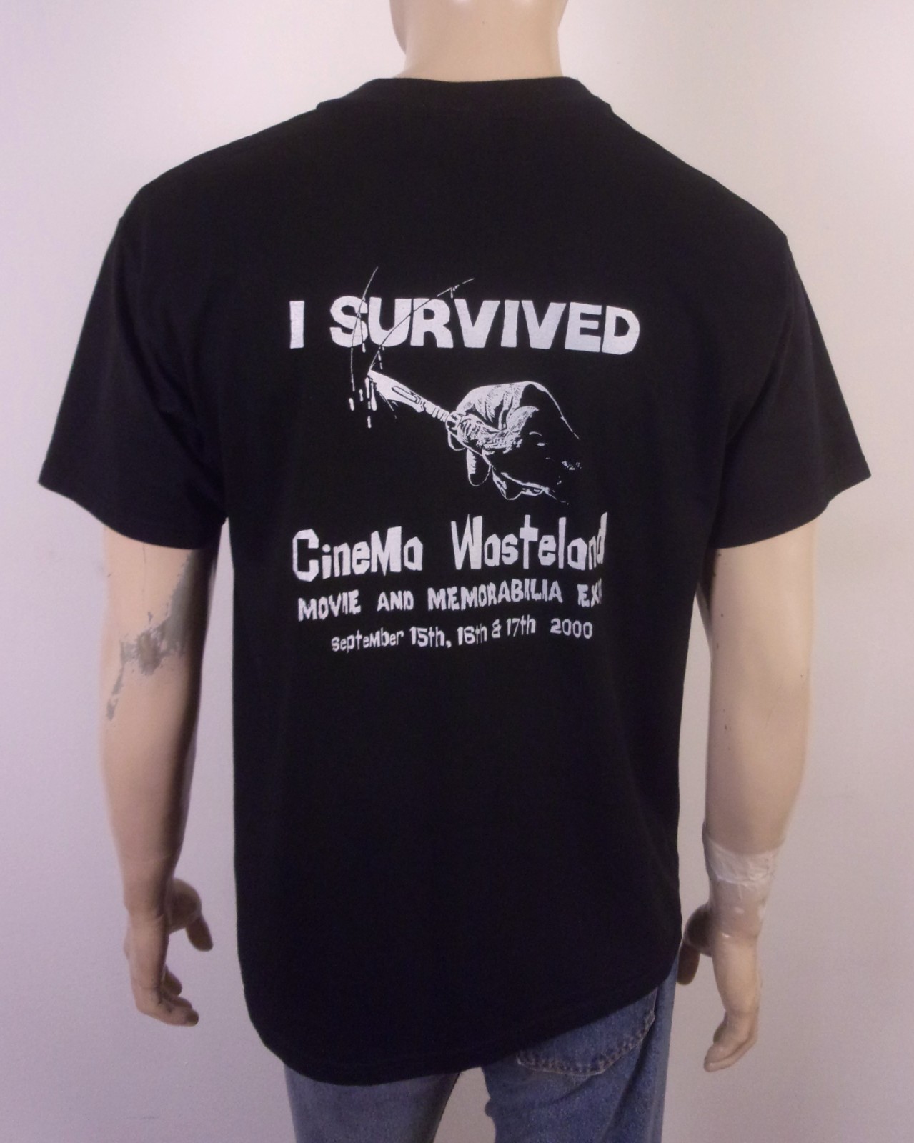 vintage 90s 00s Y2K 2000 Cinema Wasteland T-Shirt Horror Zombie Movie Expo SZ L gallery