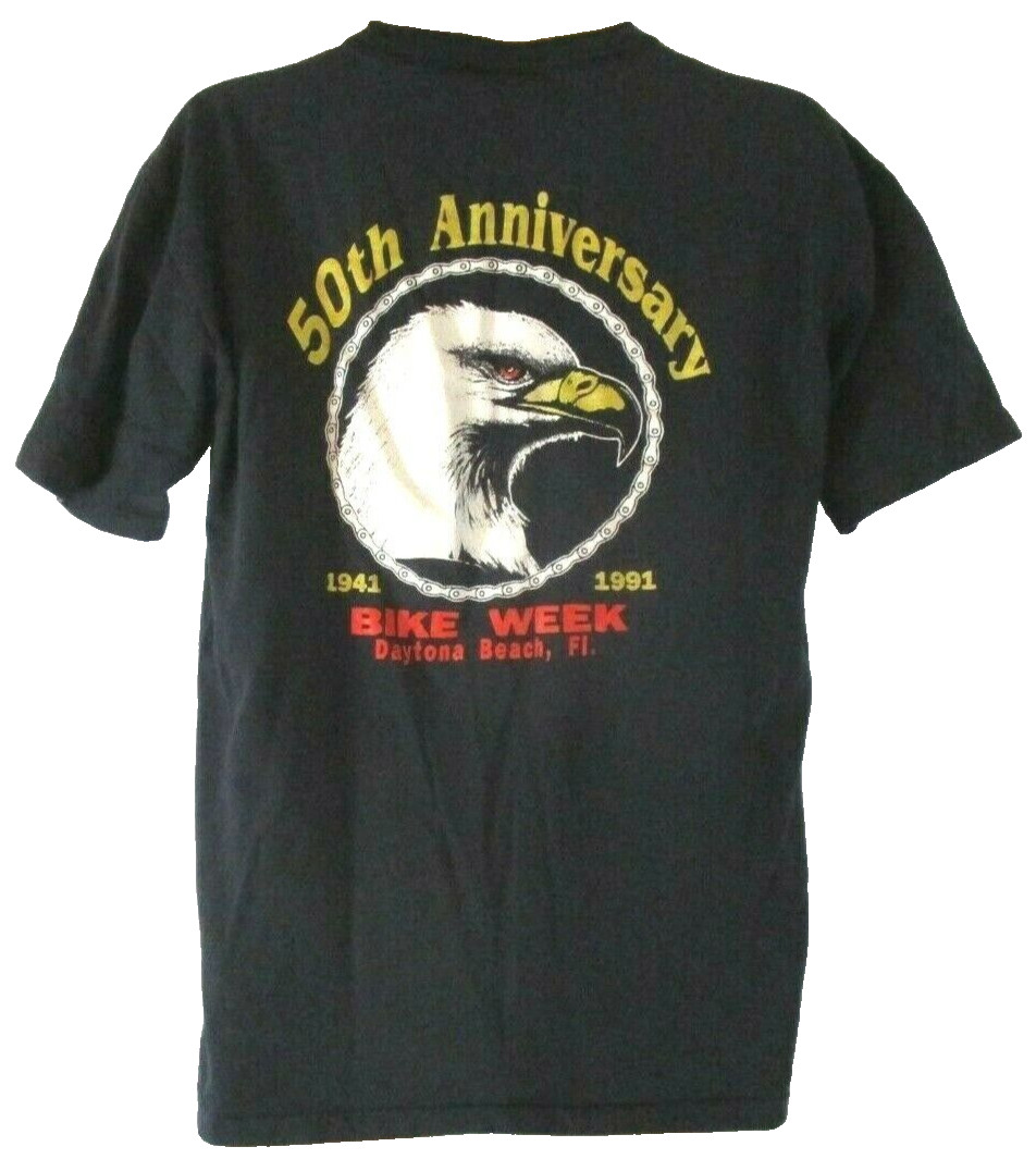 Harley-Davidson Henley T-Shirt 50th Anniversary Eagle XL Black Pull On Mens CBi9 gallery