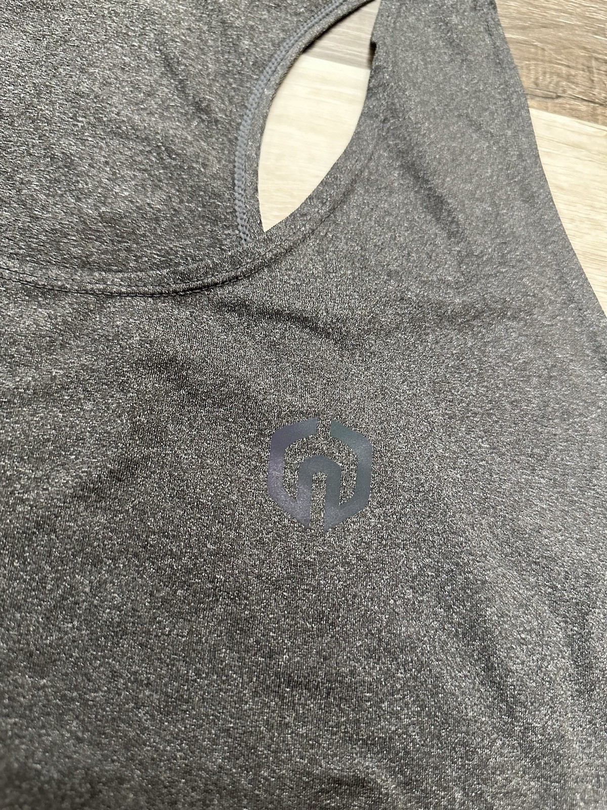 Mens XL Neleus Dry Fit Muscle Stringer Tank Top Gym Workout Exercise Gray gallery
