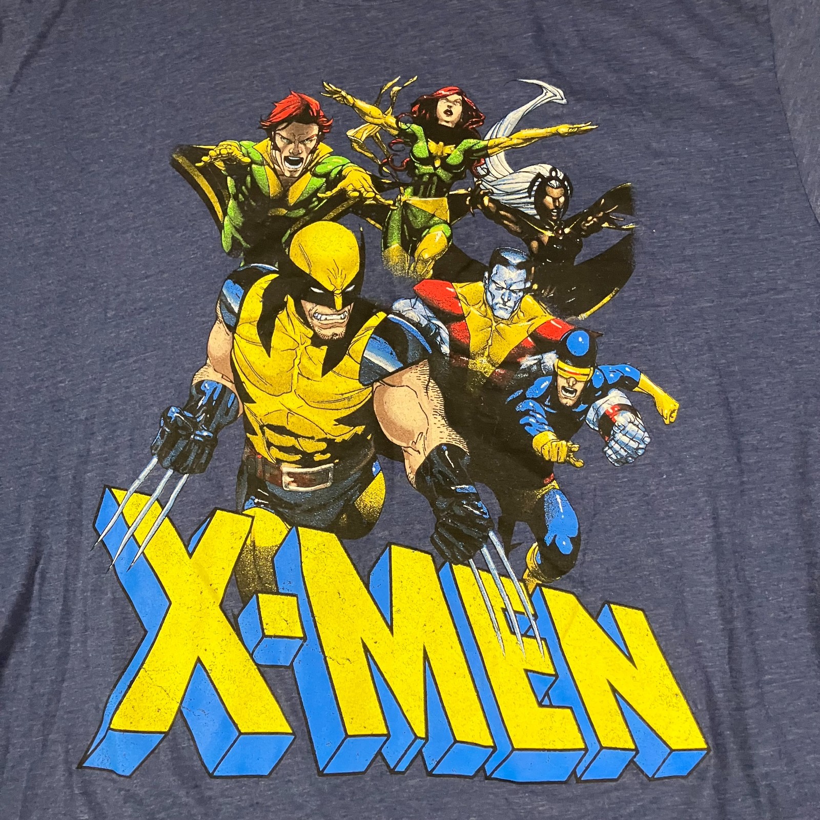 Marvel X-Men Men’s 3XLT Blue Graphic T Shirt Wolverine Cyclops gallery