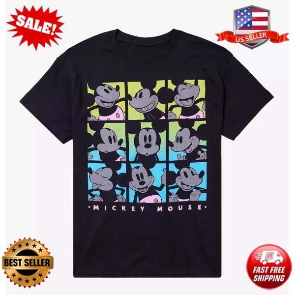 Disney Mickey Mouse Tonal Grid T-Shirt