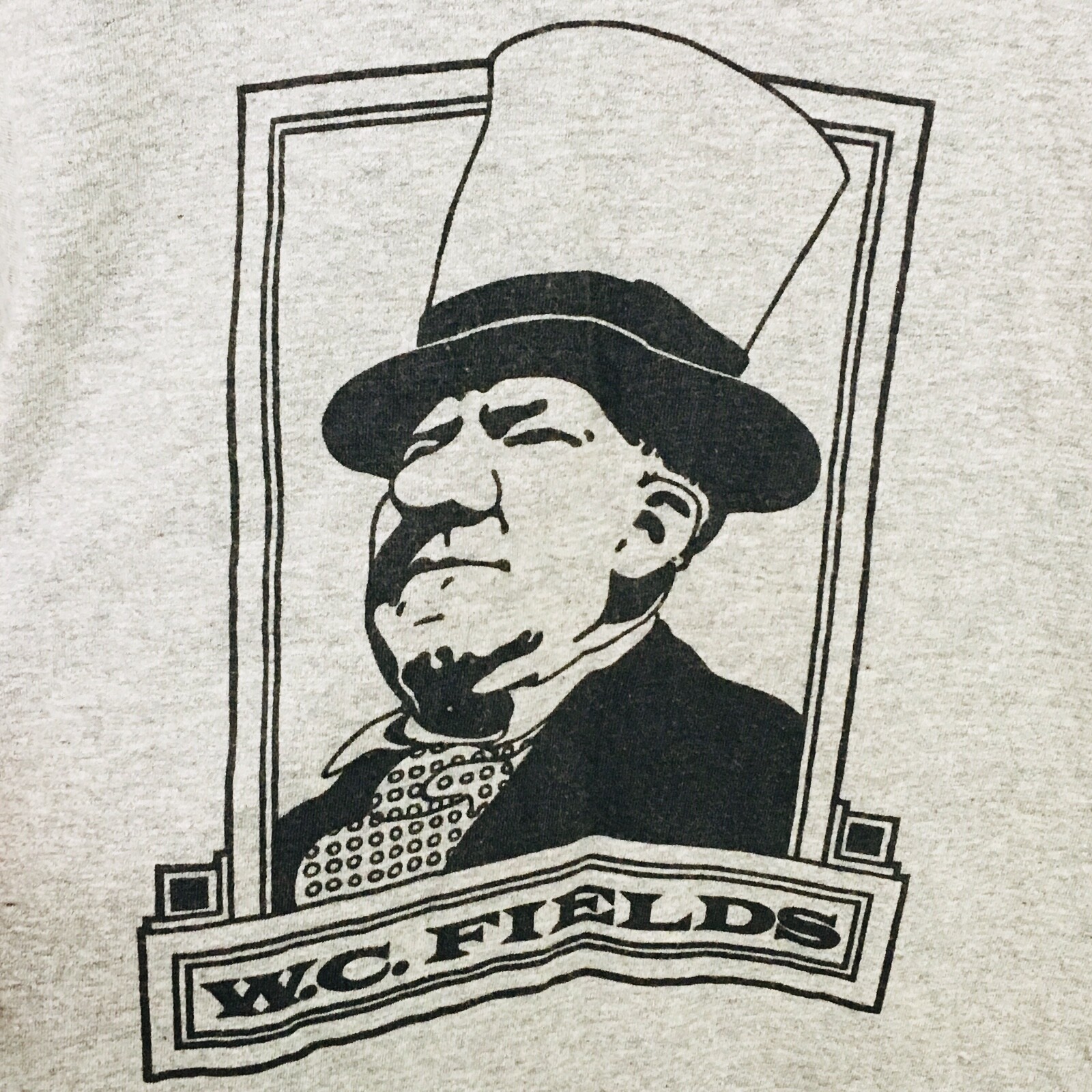 Vtg Artex W.C. Fields T-Shirt Adult S (34-36) Tee Shirt Heather Gray XS Fit gallery