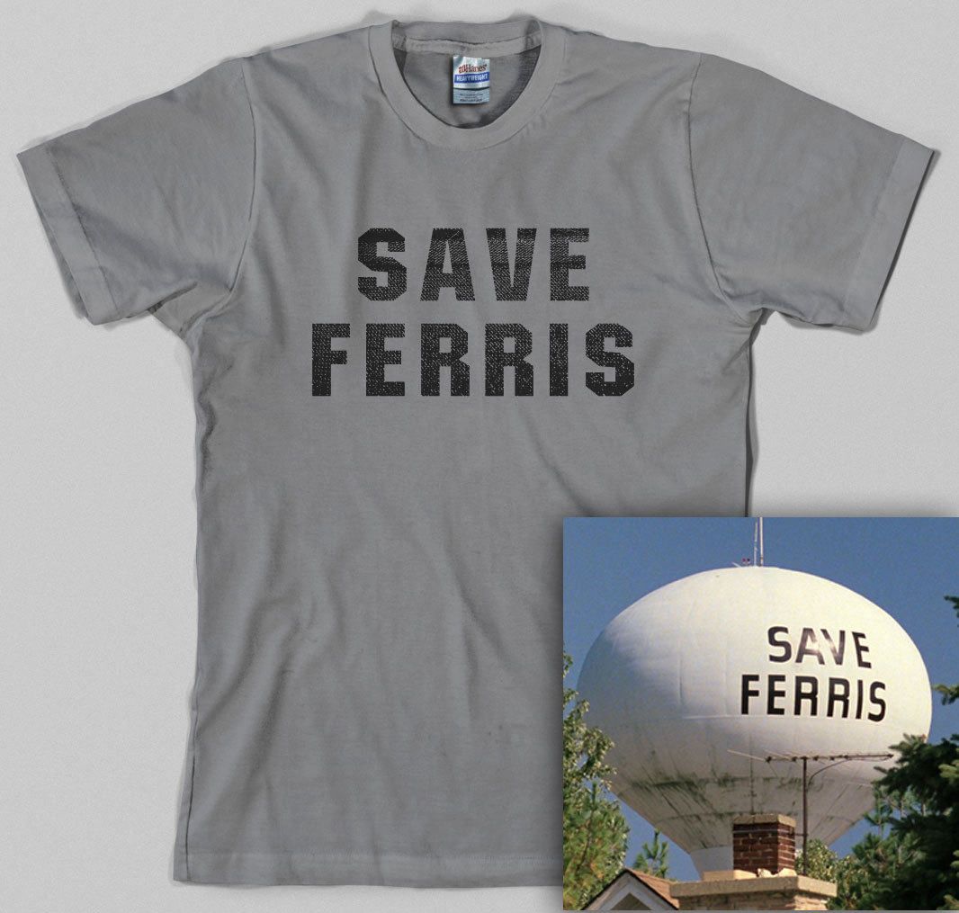 Ferris Bueller T Shirt save ferris, day off, 80s movie, comedy, All Sizes gallery