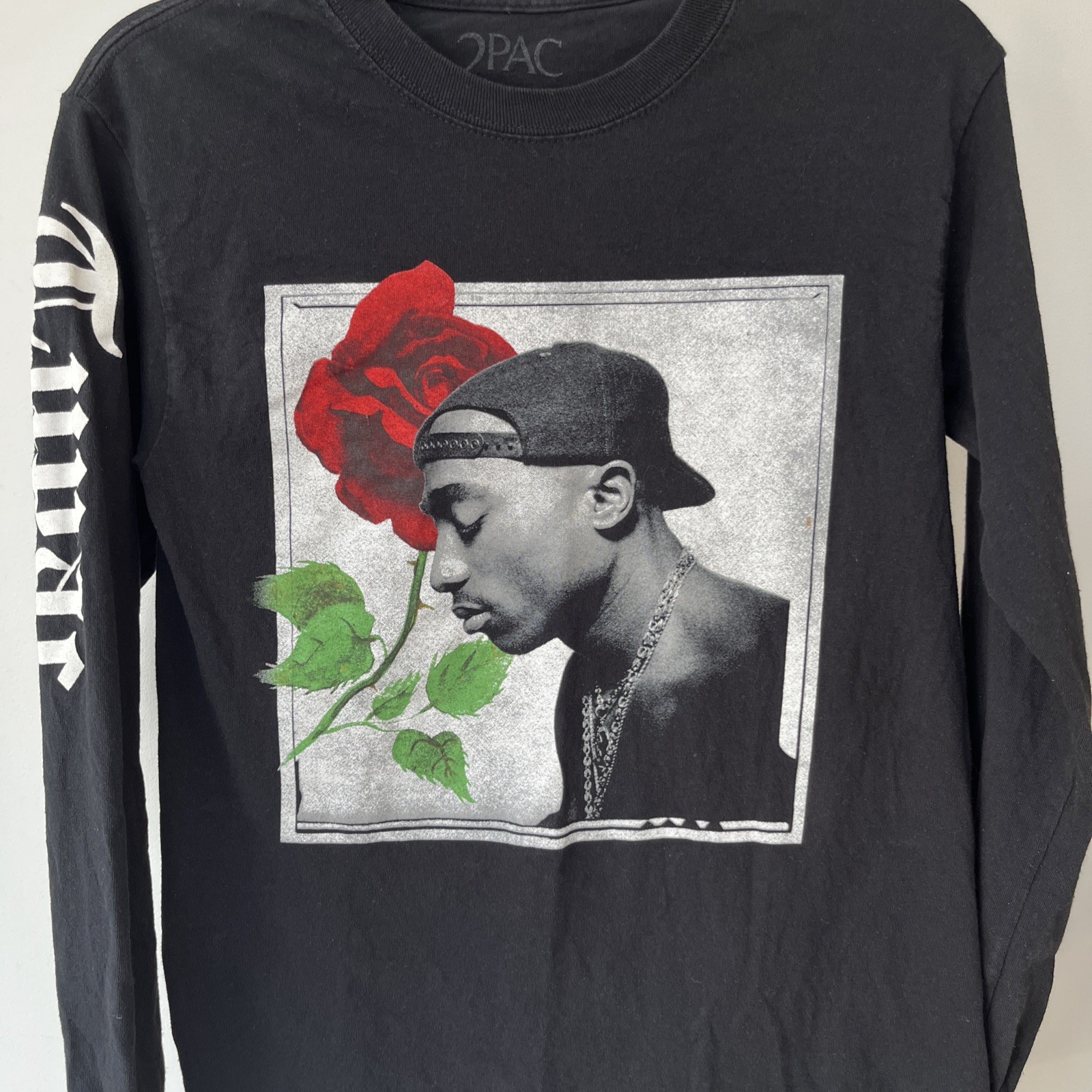 Tupac Shakur Official Merchandise- Long sleeve T-Shirt- Size S-Black