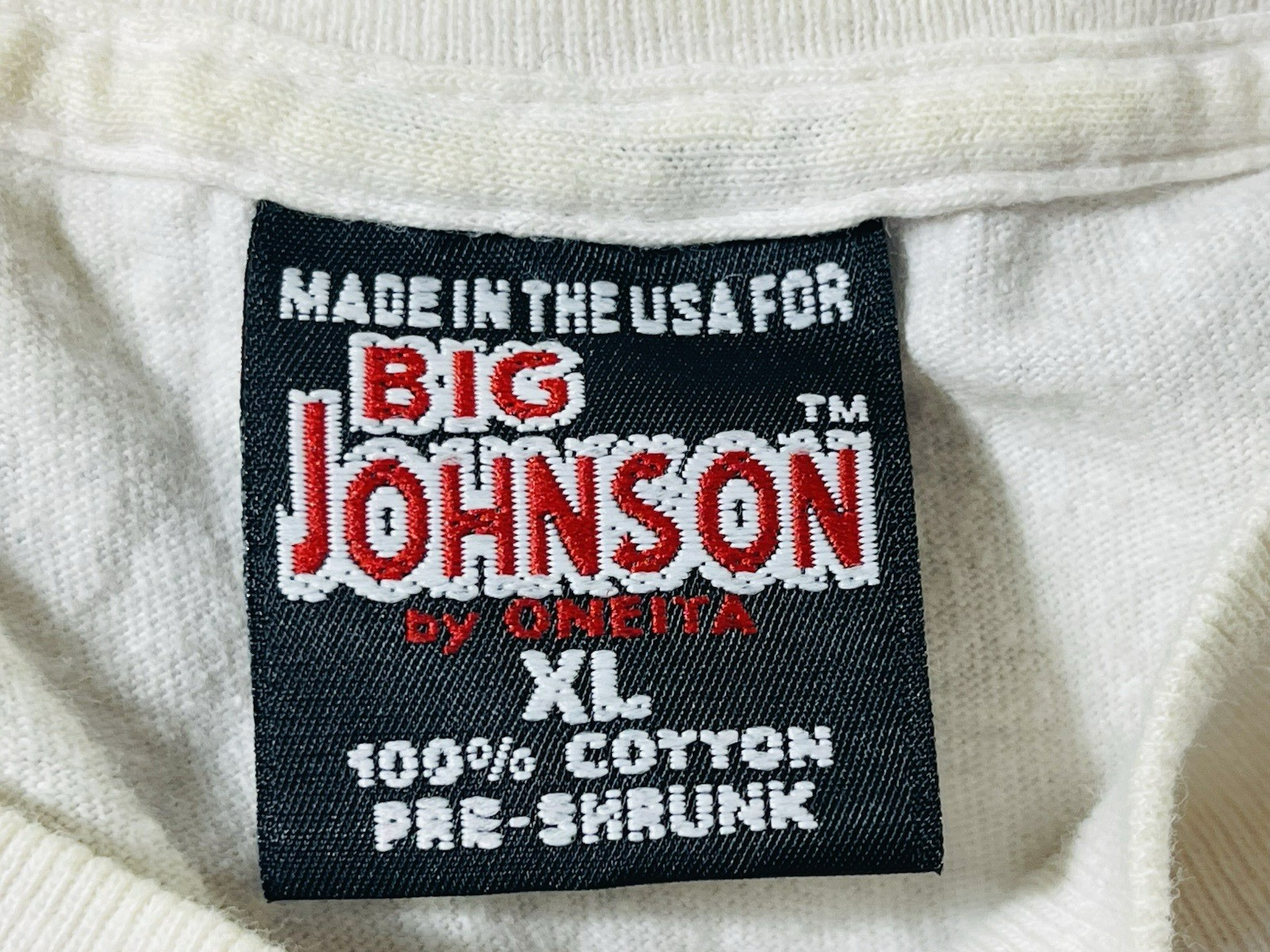 Vintage 1980s Single Stitch Big Johnson Funny T Shirt Size XL Made In USA gallery
