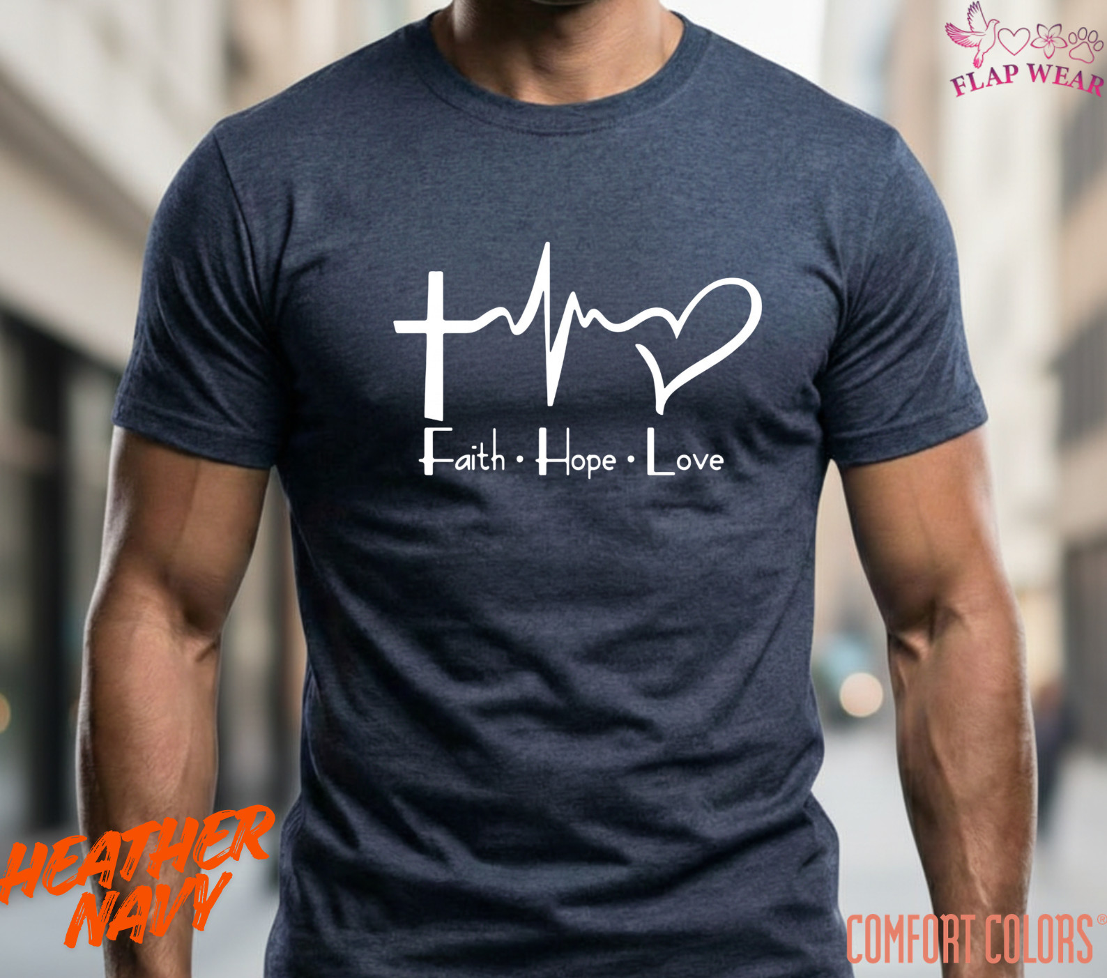 Unisex Faith Hope Love T-Shirt, Men T shirt,Women T shirt Gift Religion Top gallery