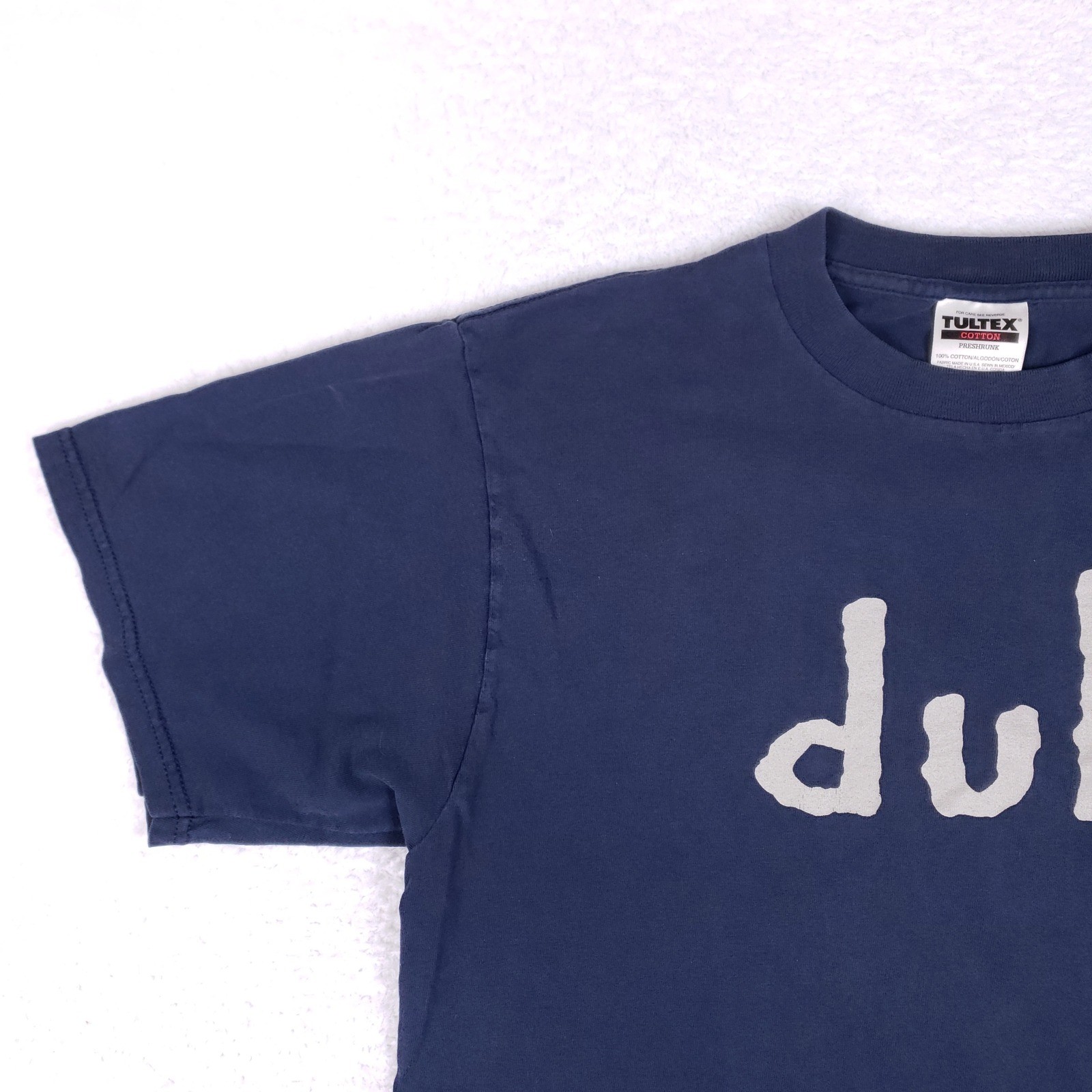 Vintage Tultex Duh Graphic T-Shirt Mens Large Navy Blue Cotton Short Sleeve Tee gallery