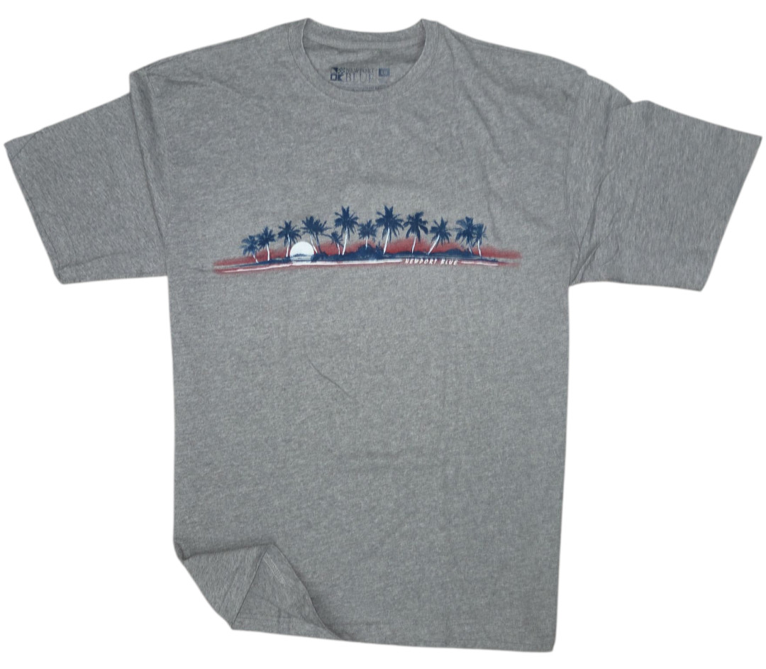 Newport Blue Men's T-shirt -SIZE LARGE -Margarita -Dive Bar-Relax-Palm Trees-NEW gallery