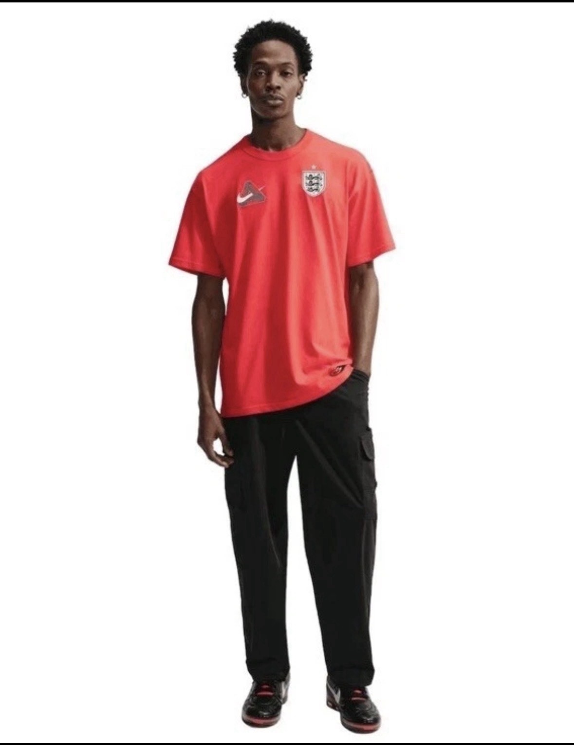 Palace x Nike England T Shirt “Light Crimson” Size XXL IM6598-696 gallery