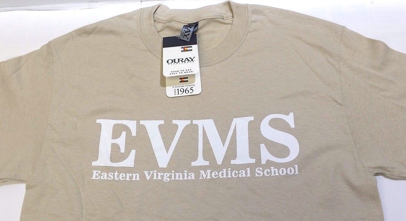 Eastern Virginia Medical School Tee. Sand Color or Rusty Bronze Color. Size Vary gallery