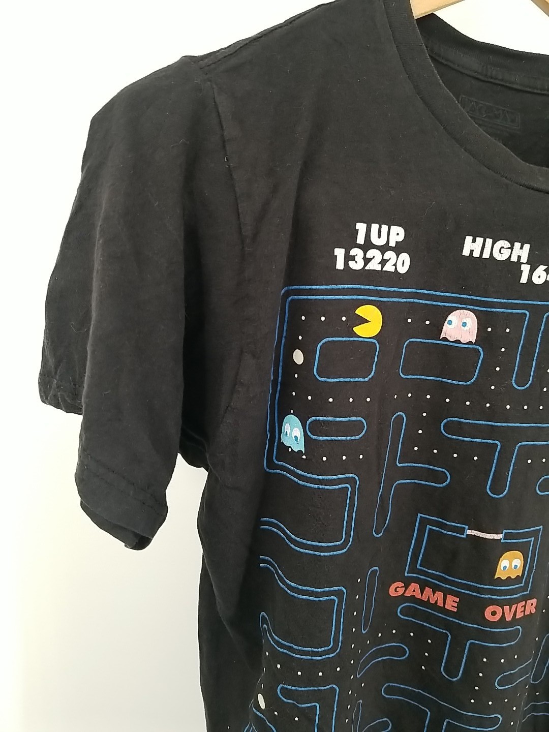 Pac-Man Game Over Graphic Tee Black Men’s Size Small Arcade Gamer Shirt gallery