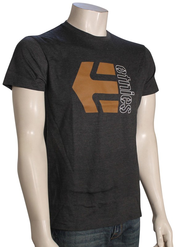 Etnies Corp Combo T-Shirt – Charcoal / Heather – New