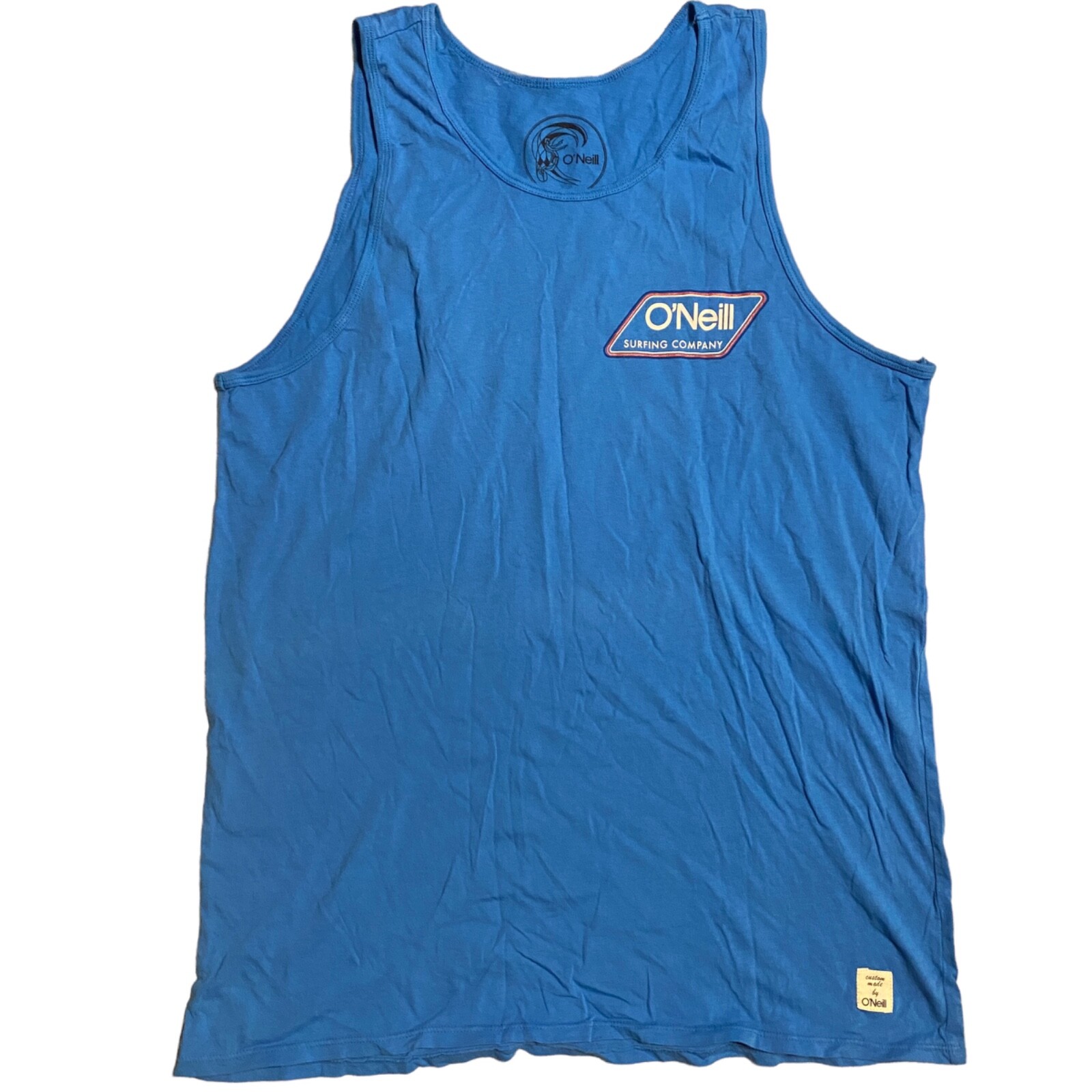 O’Neill Surf Men’s Size Small Blue Pullover Logo Round Neck Sleeveless Tank Top