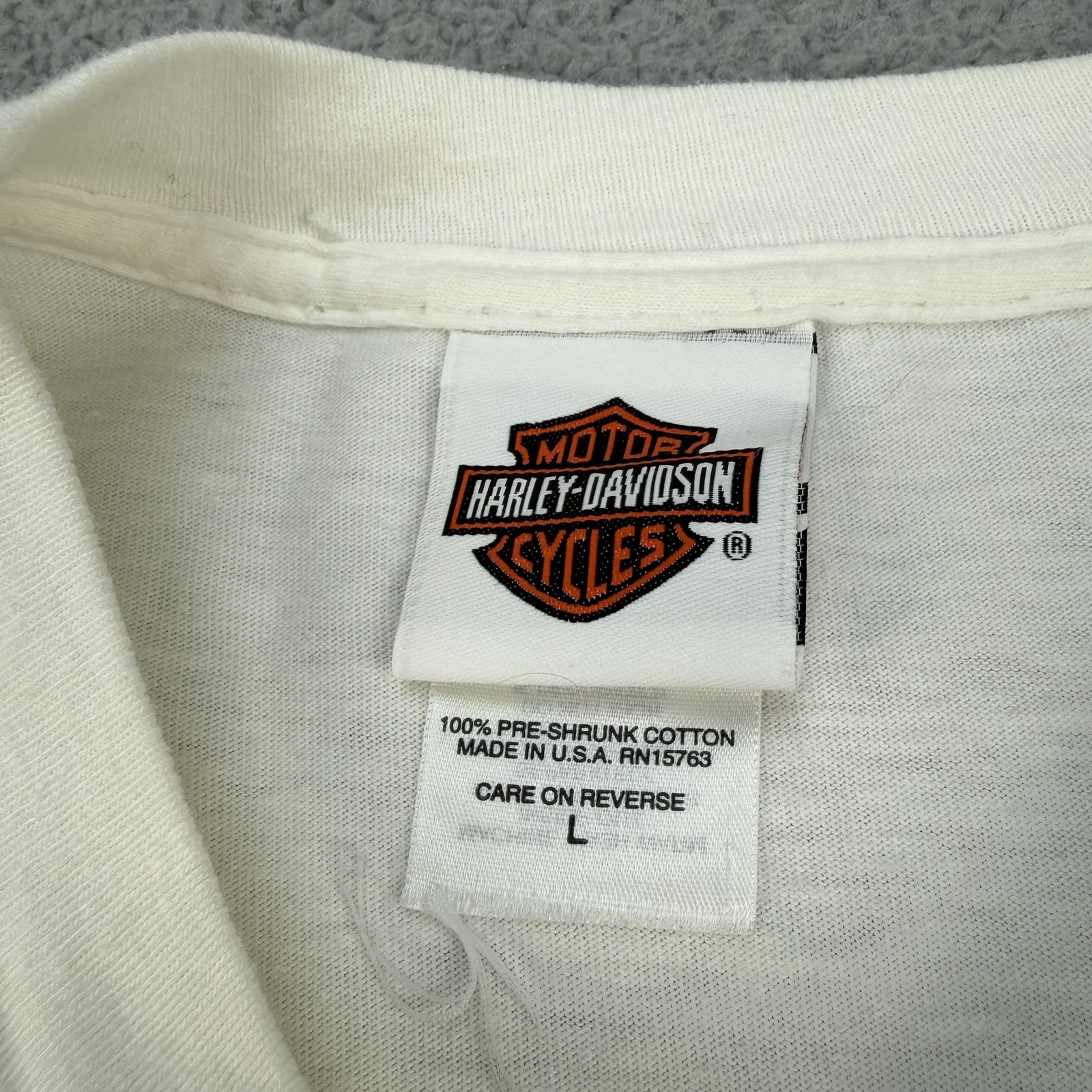 Vintage Harley-Davidson Shirt Mens Large White Milwaukee 100 Years 1903-2003 gallery