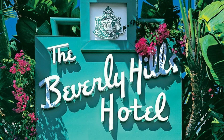 Vintage Beverly Hills Hotel T-Shirt ♡ Pink Palace Logo! California Retro Tee! gallery