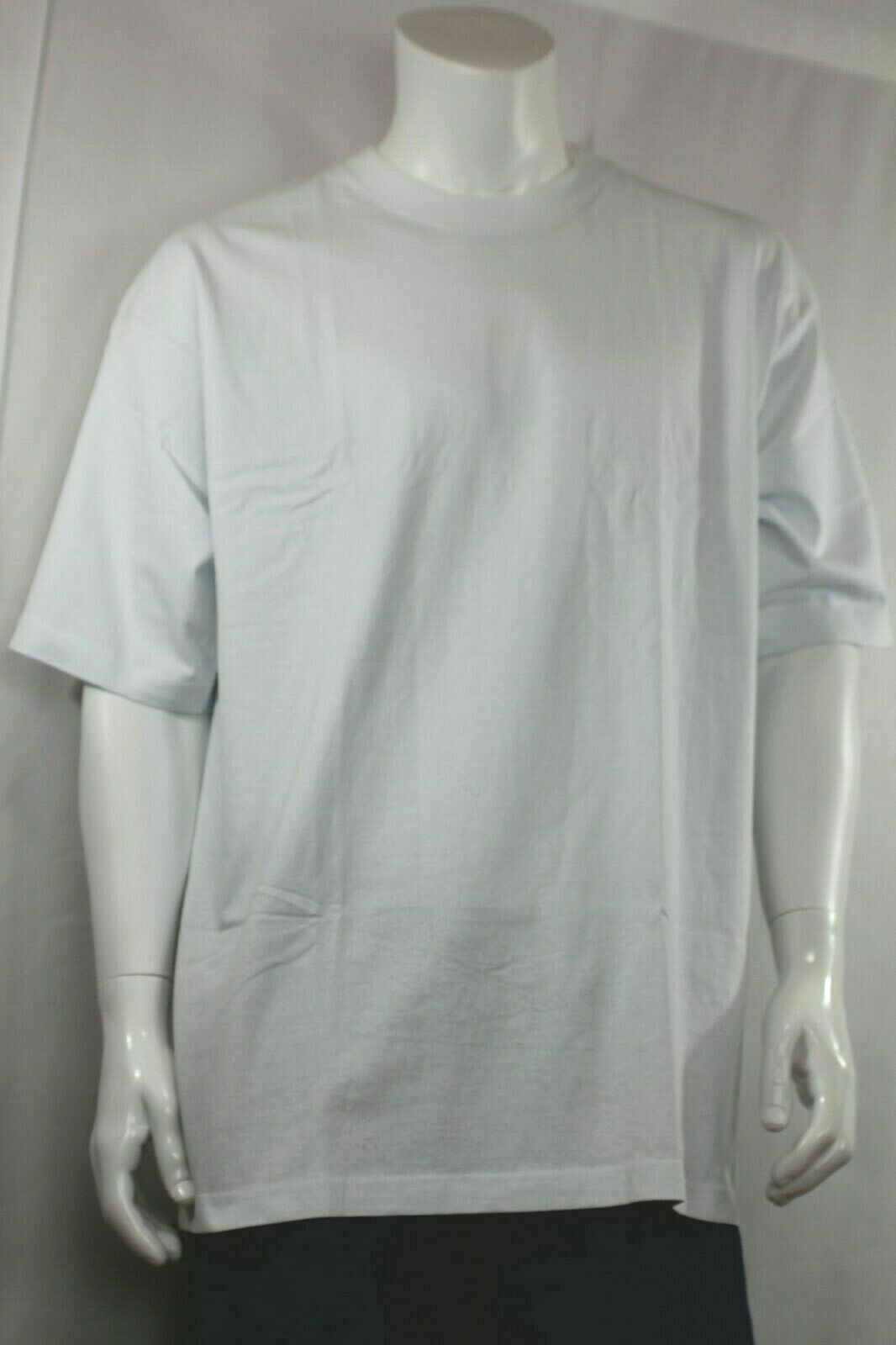 Big and Tall Men Heavy Weight Plain T-shirts S/S Cotton White XLT-5XLT gallery