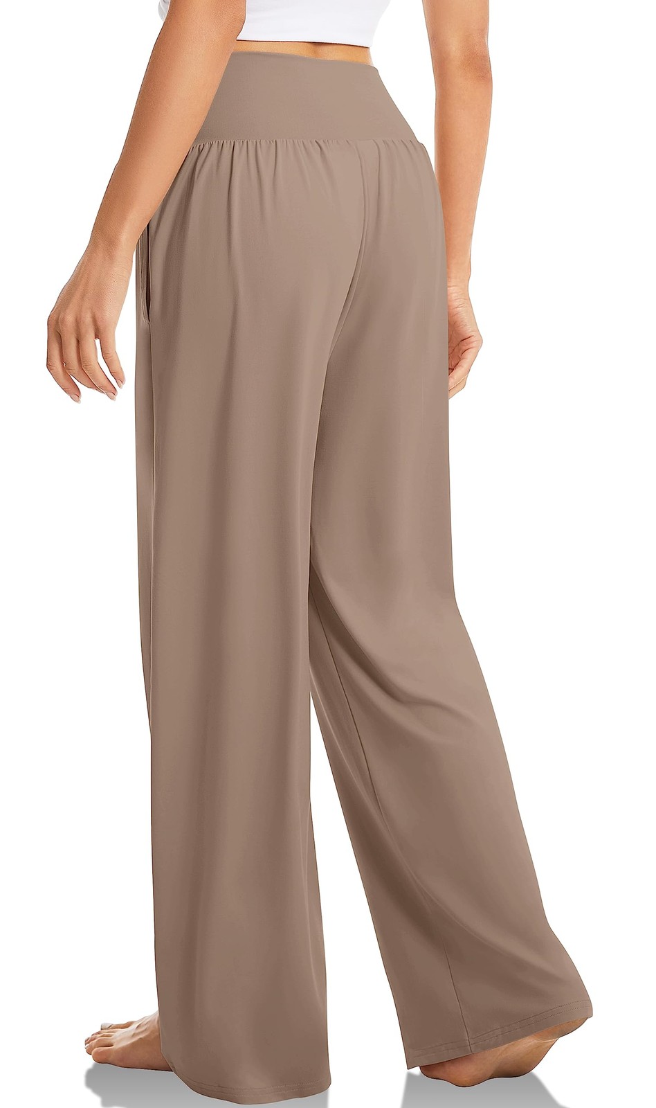 Womens Wide Leg Casual Loose Pants Yoga Sweatpants Crossover High Waist gallery
