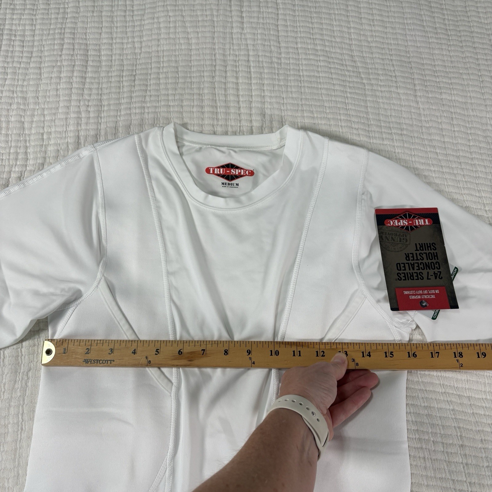 Tru Spec Concealed Holster Carry Shirt Mens Medium White Tactical Compression gallery