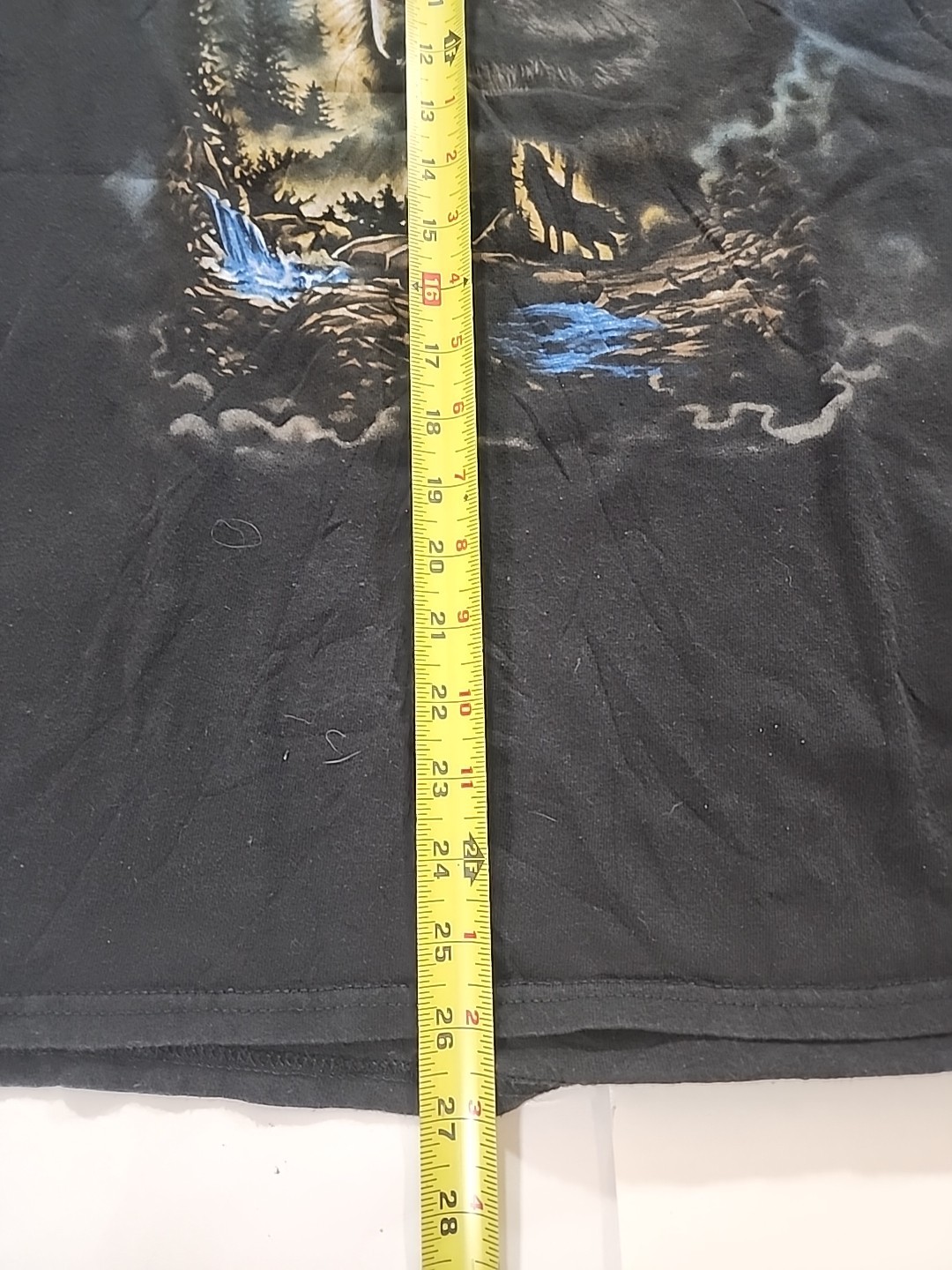 Black Wolf Graphic NatureT Shirt Sz Lg Mens Easy Care 100% Cotton Short Sleeve gallery