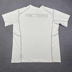 Arc’teryx System A Tyjax Bird Logo Shirt Mens M White Short Sleeve Performance