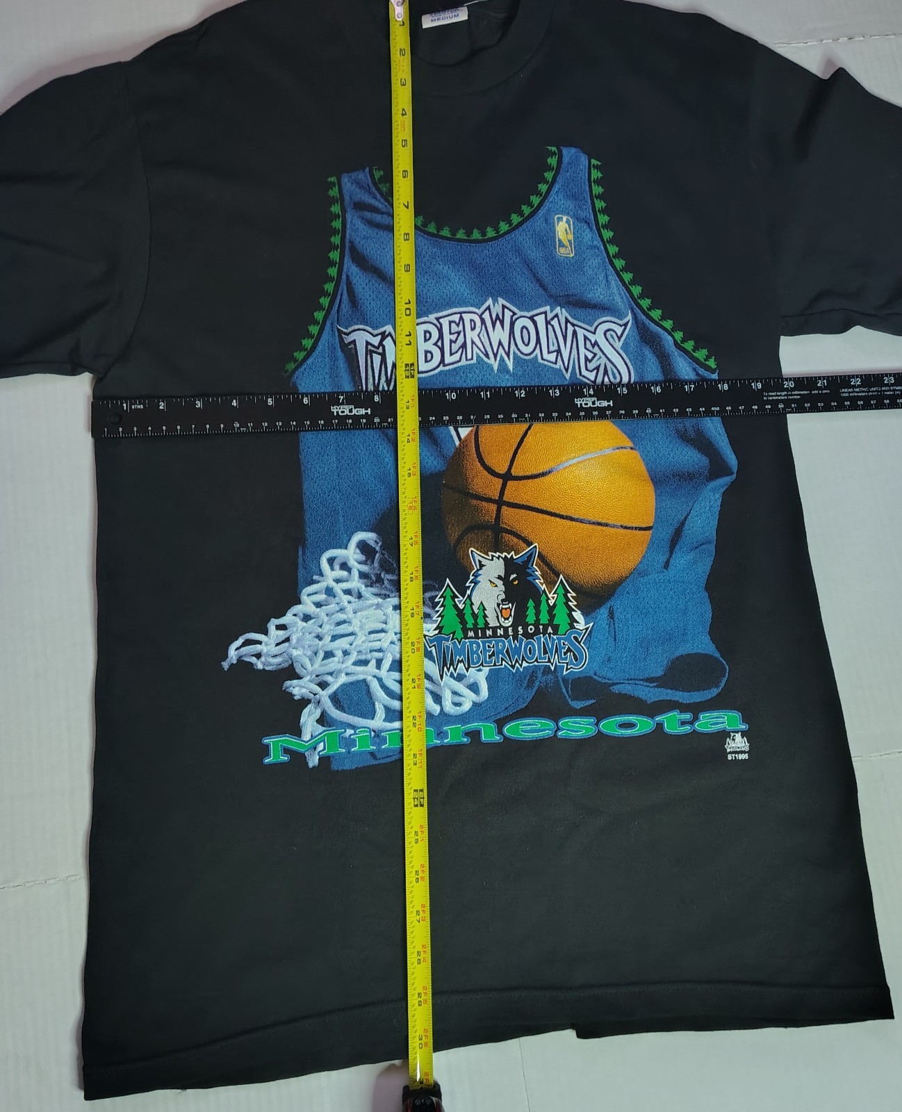 Vntg Kevin Garnett 2000s T-shirt NBA Basketball Minnesota Timberwolves Starter M gallery