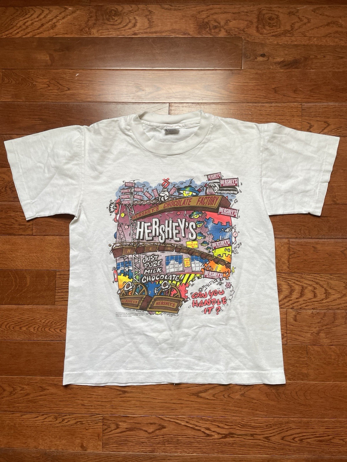 Vintage 1991 Hershey’s Chocolate Factory Shirt Mens (S) Single Stitch Sleeve USA