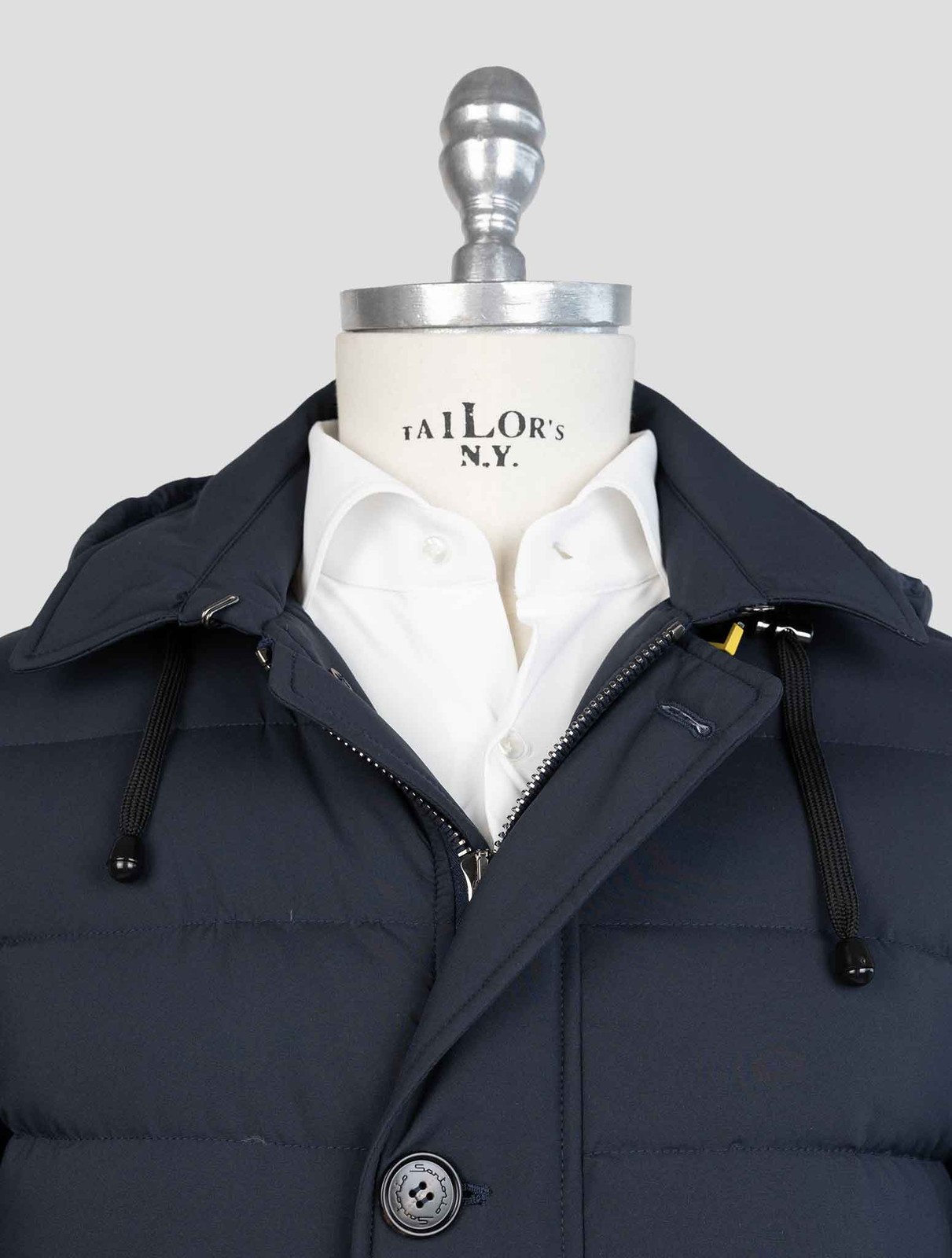 NEW SARTORI NAPOLI BLUE PL OVERCOAT US 46 - EU 56 US1088 gallery
