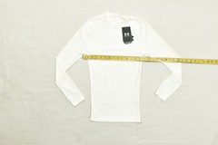 Under Armour HeatGear Compression Shirt Men S White Long Sleeve Base Layer NEW