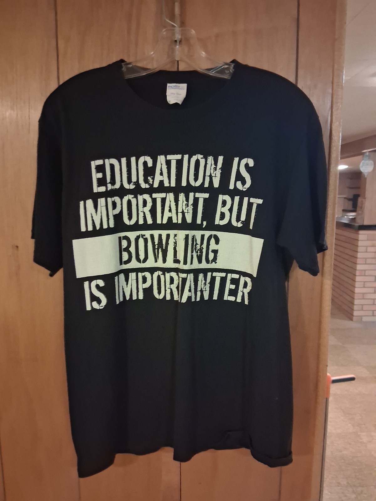 PORT & COMPANY Mens Short Sleeve Funny "Bowlers" Shirt! Stretchable! Med gallery