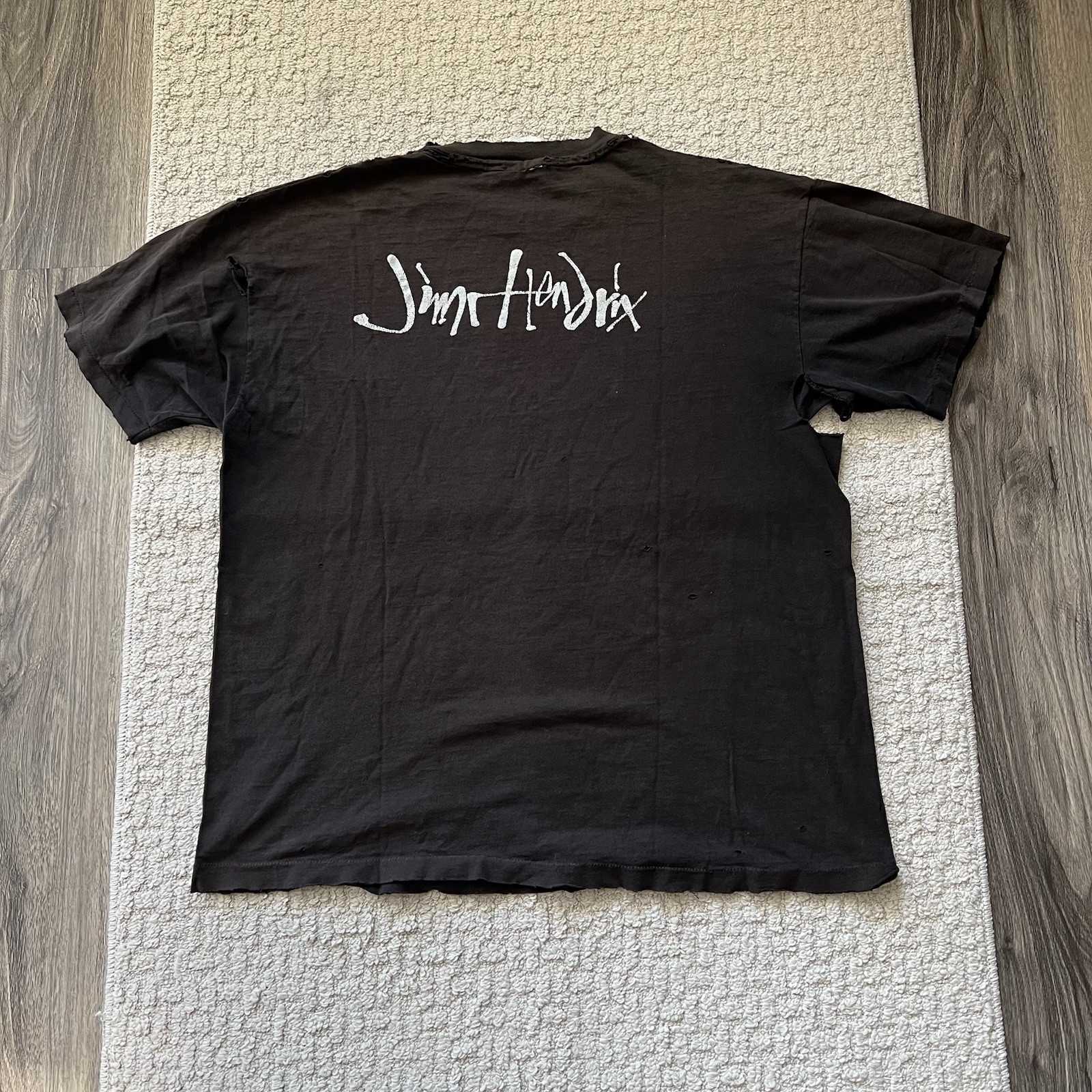 Hanes Rare Vintage Y2K Distressed Faded Jimi Hendrix Made in USA XL Shirt gallery