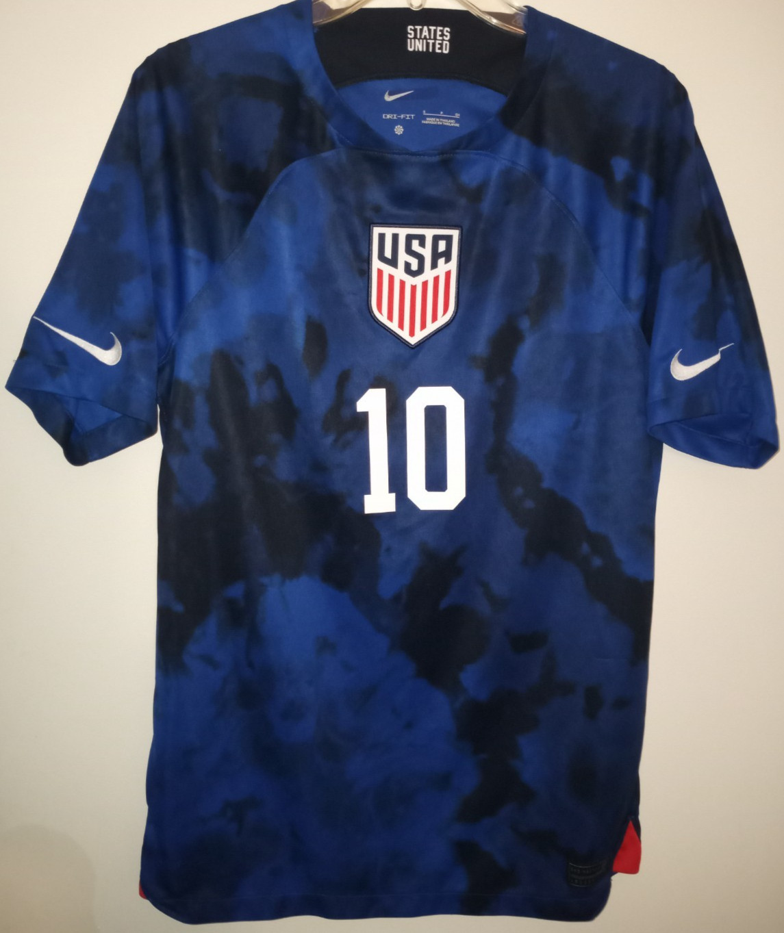 😃SEE PICS Nike Dri-Fit Christian Pulisic US World Cup Soccer Mens T-Shirt Small gallery