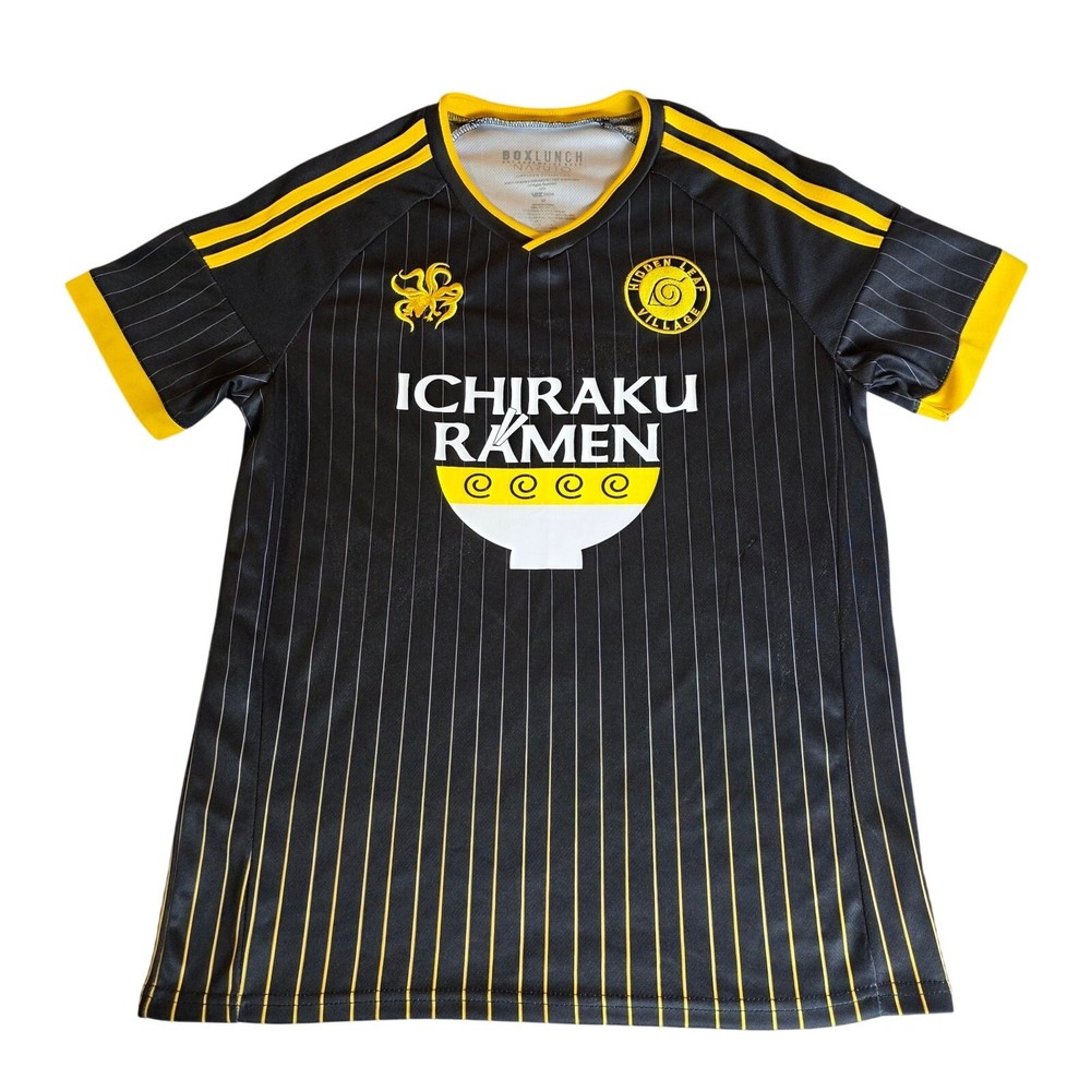 BoxLunch Naruto Shippuden Jersey M Ichiraku Ramen Uzumaki 7 Soccer Shirt Black