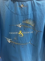 Hook & Tackle Men’s Blue Long Sleeve T-shirt Sun Protection Solar System L