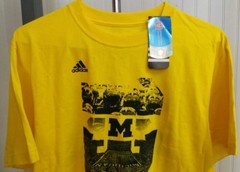 Michigan Wolverines This is MICHIGAN 134,000 2013 Schedule T-Shirt Adidas Mens L