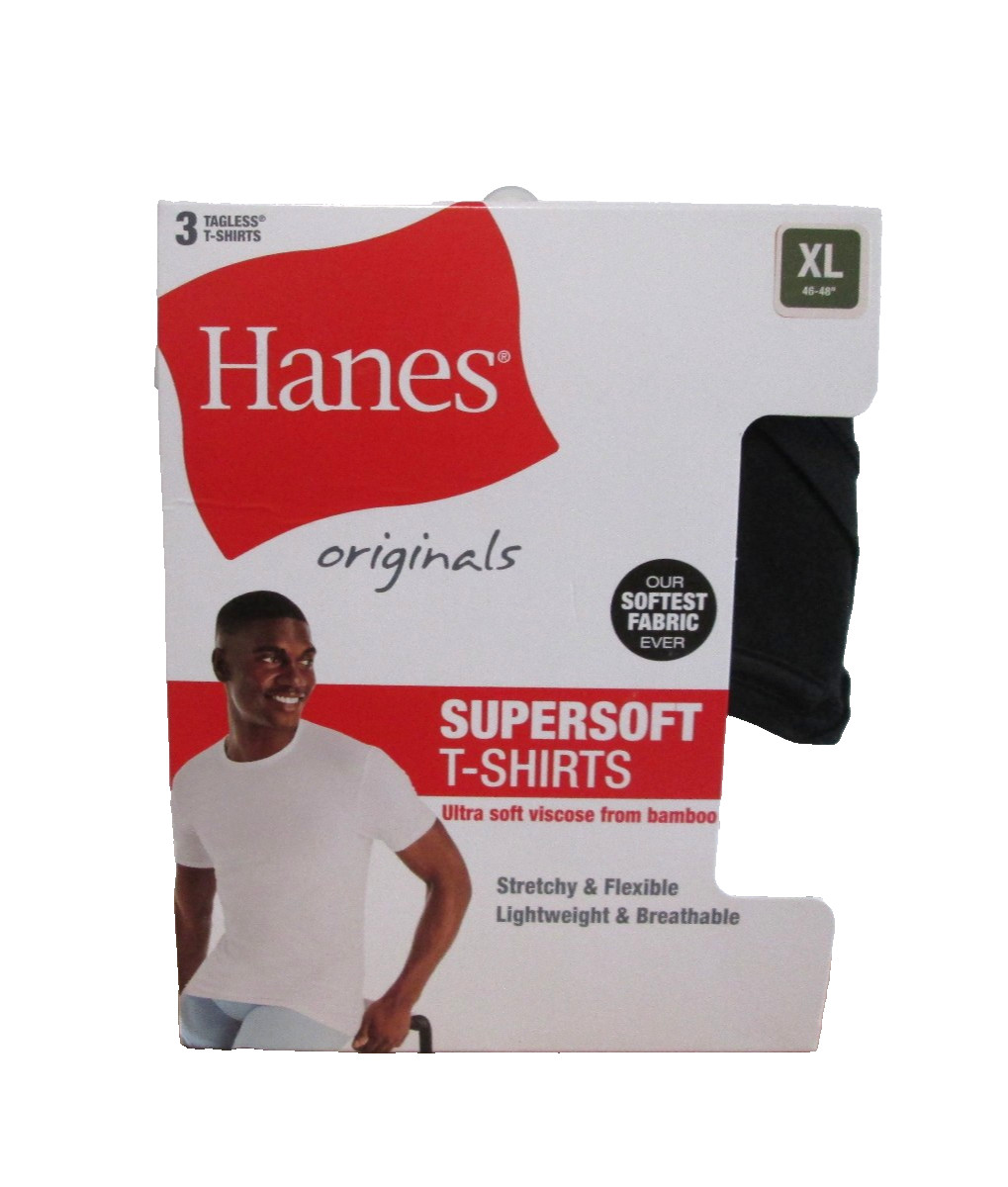 New Men's Hanes Originals 3 Pack Tagless SuperSoft Modern Crewneck T-Shirts XL gallery