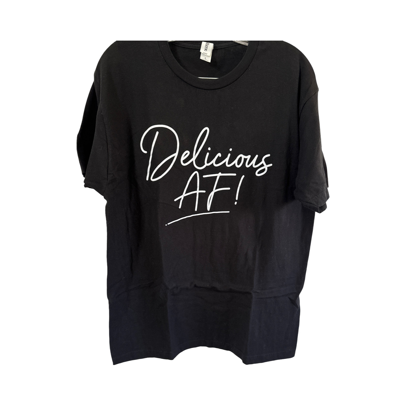 Hultrex 202 Black Crew Neck T- Shirt, Short Sleeve 100% Cotton Delicious as F!!