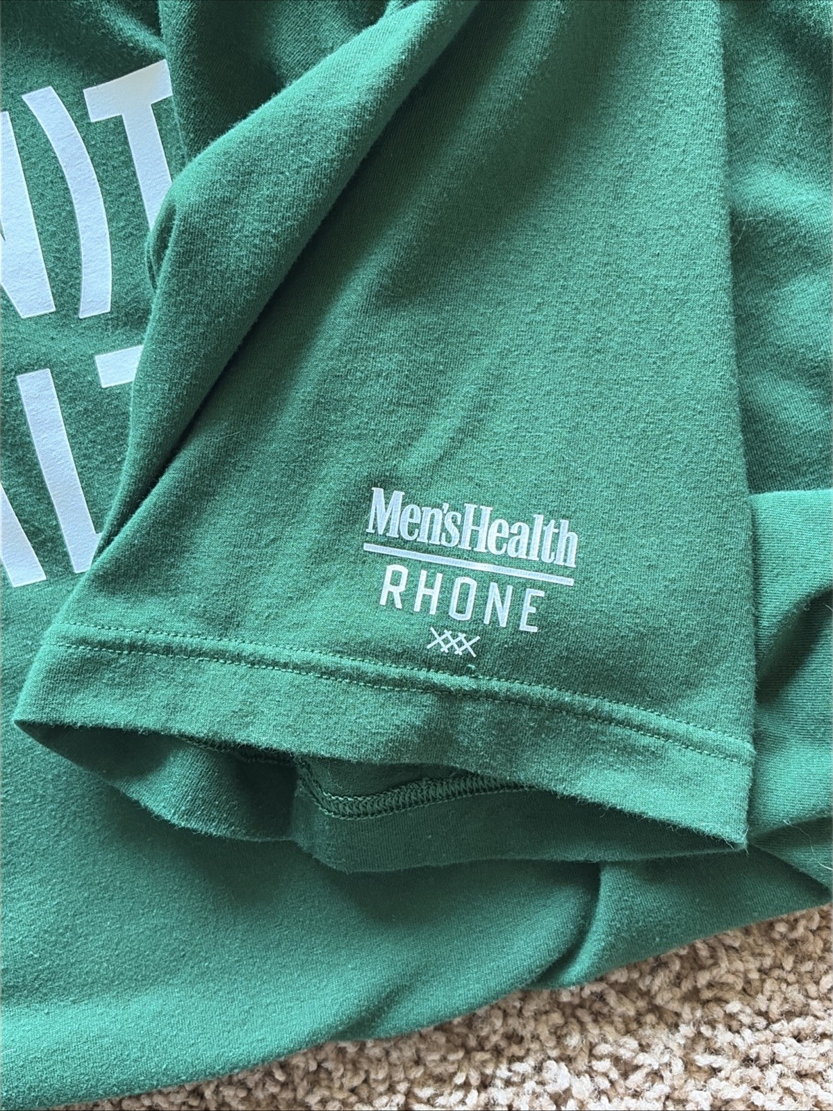 Rhone x MensHealth Green MENTAL HEALTHY Gym Exercise Workout Crewneck T-shirt XL gallery