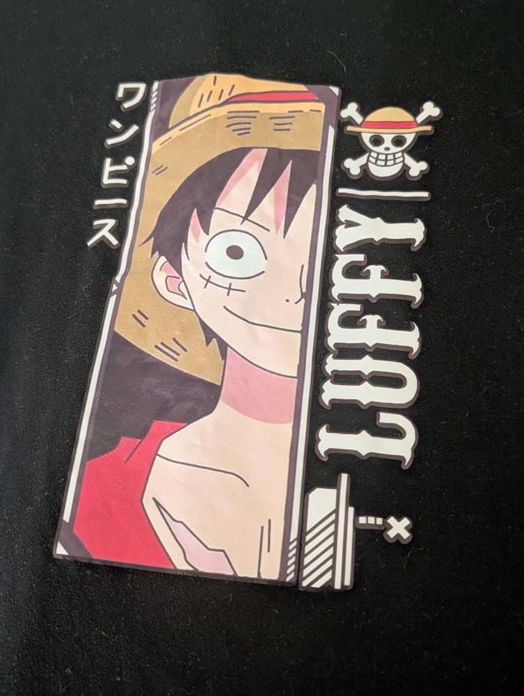 One Piece Luffy Straw Hat Pirate King T-shirt Anime Adult X Large