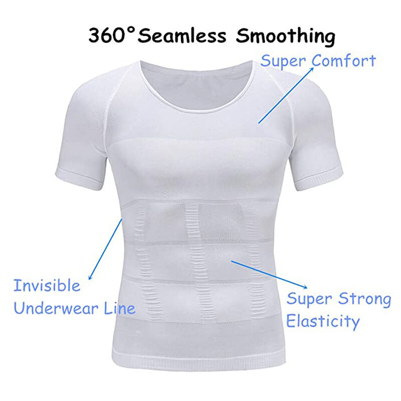 Fajas Para Hombres Faja Reductora De Hombre Men Tee Shaper Tummy Control T-shirt gallery