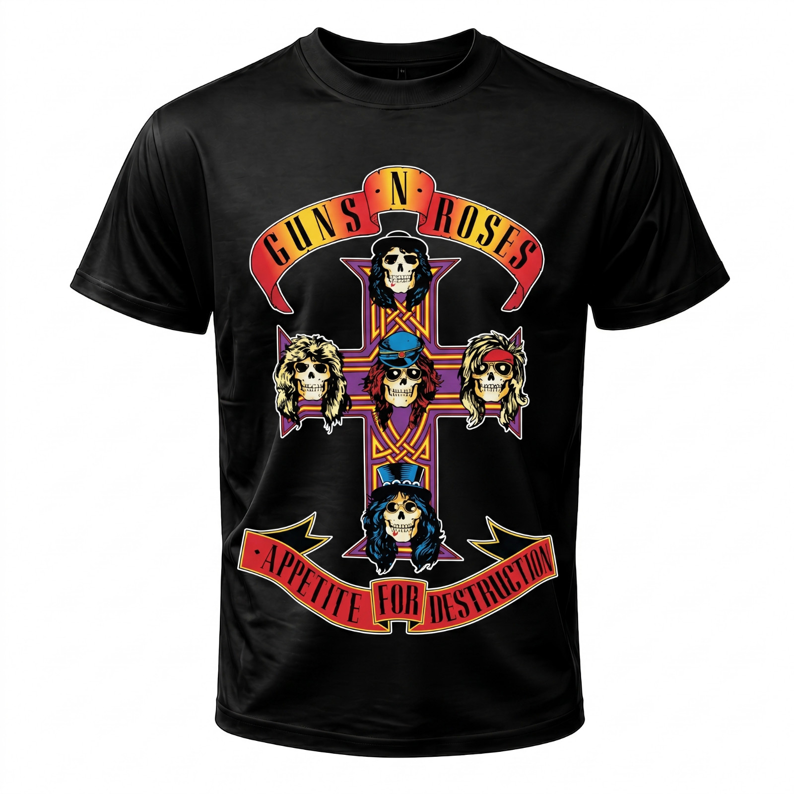 Retro Hard Rock Band Inspired Graphic Tee Black Skull Logo T-Shirt S-5XL gallery