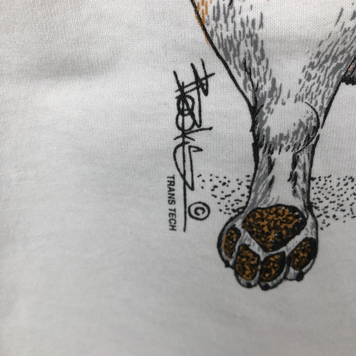 Used 90'S Hanes HEAVYWEIGHT 50/50 Dog Print Animal T-Shirt Men's Size M (app... gallery